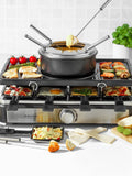 Salter Black Raclette Grill Fondue 2 in 1 Set Raclette