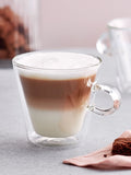 Judge Clear Duo Flare Double Walled Latte Glass Set