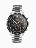 Sekonda Mens Stainless Steel Bracelet Black Chronograph Watch