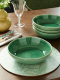 Nina Campbell Set of 4 Green Meadow Pasta Bowls Pasta Bowls