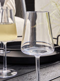 Clear Angular Plastic Picnic Set of 4 Wine Glasses