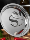 Circulon Grey Style Hard Anodised Stockpot 24cm with Stainless Steel Lid