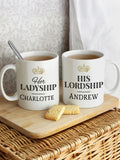 Personalised Ladyship and Lordship Mug Set by PMC