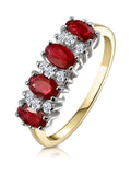 The Diamond Store 9K Gold Ruby 1.12ct And Diamond Ring