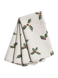Sophie Allport Natural Holly & Berry Napkins Set of 4