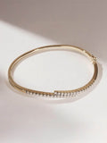 The Diamond Store White Bangle 0.50ct Lab Diamond Bracelet in 18K Gold Vermeil