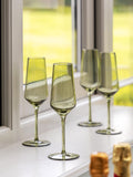 Gallery Home Green Set of 4 Smokey Champagne Flutes