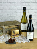 Le Bon Vin French Red & White Wine with Chocolate Truffles Hamper