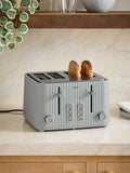 Grey Sleek 4 Slice Toaster