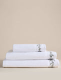 Pure Cotton Embroidered Floral Bath Towel