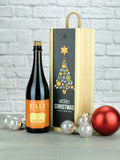LeBonVin Silly Saison Beer Christmas Wood Gift Box