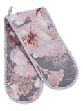 Catherine Lansfield Grey Dramatic Floral Double Oven Glove