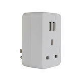 Status USA Travel Adaptor with 2 x USB Ports GOODS ASDA   