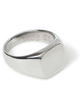 Silver Stainless Steel Signet Ring