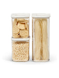 Mepal White Modula Stackable 3 Piece Kitchen Storage Set