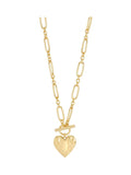 Estella Bartlett Gold Tone Waterproof Molten Heart Necklace