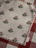 Sophie Allport OffWhite Mistletoe Embroidered Placemats Set of 2