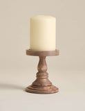 Wooden Pillar Candle Holder