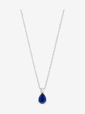 Simply Silver Silver Cubic Zirconia Sapphire Pendant