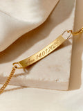 Posh Totty Designs Gold Tone Message ID Bracelet