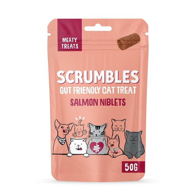 Scrumbles Salmon Niblets Cat Treat   50g - McGrocer