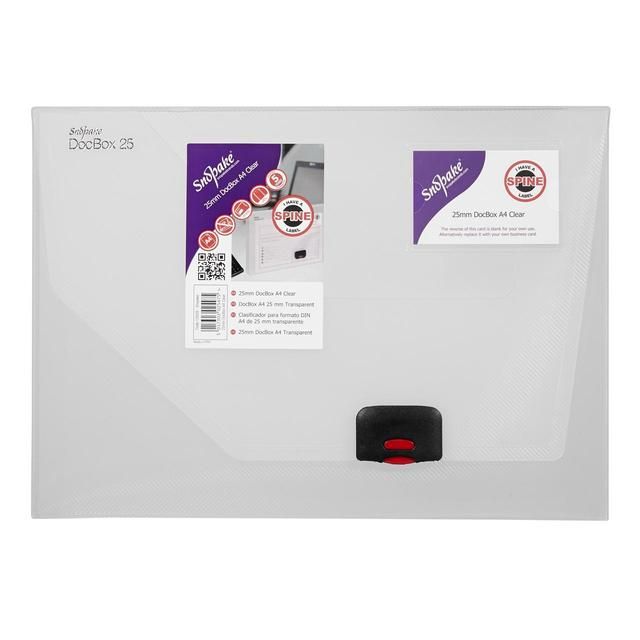 A4 DocBox Document Wallet Clear - McGrocer