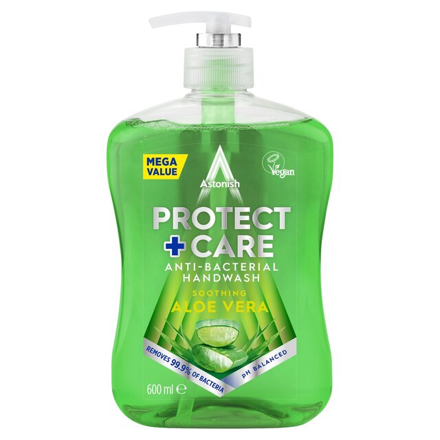 Astonish Protect & Care Anti Bacterial Handwash Aloe Vera    600ml - McGrocer