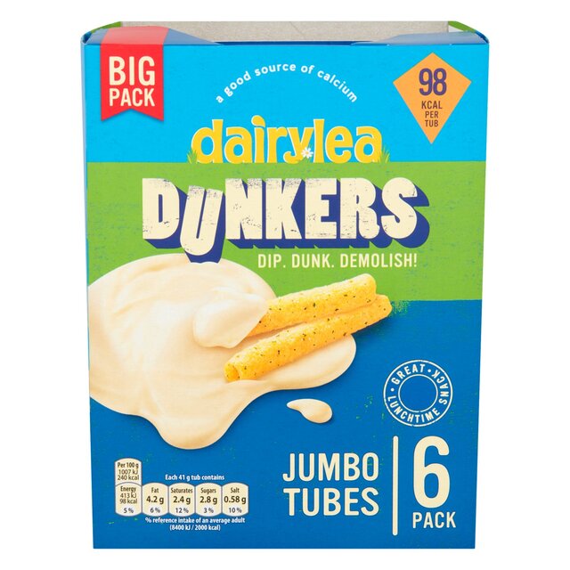 Dairylea Dunkers Jumbo Tubes Cheese Snacks   6 x 41g - McGrocer