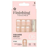 Superdrug Finishing Touches Fake Nails Short Pink GOODS Superdrug   