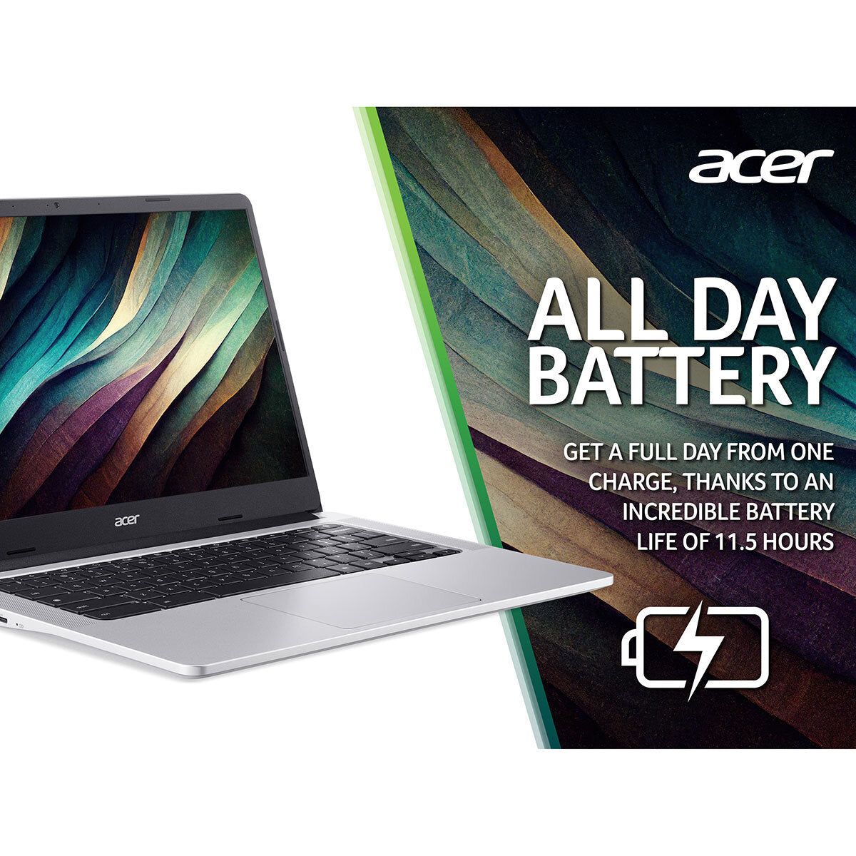 Acer 314, Intel Pentium Silver N6000, 4GB RAM, 128GB eMMC, 14 Inch Chromebook NX.K04EK.004 - McGrocer