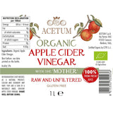 Acetum Organic Apple Cider, 2 x 1L - McGrocer