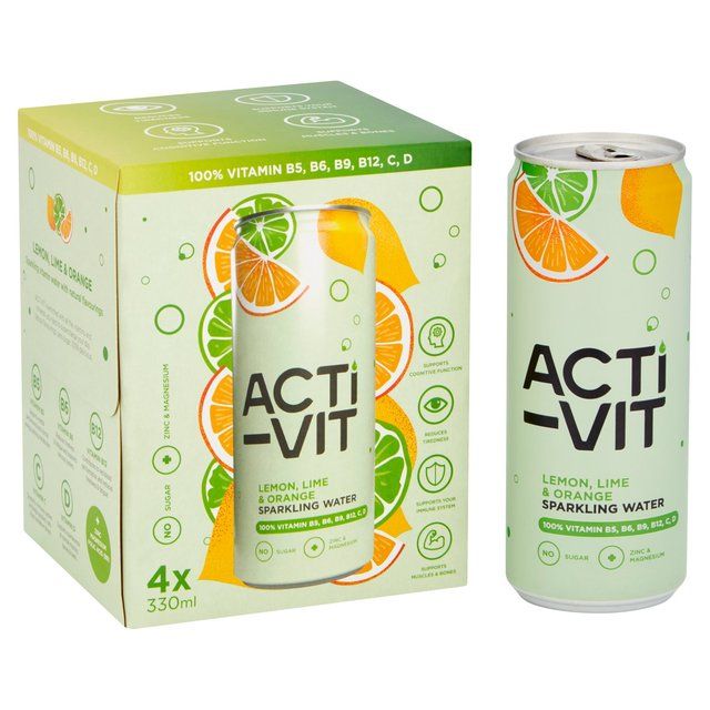 ACTI-VIT Multipack Lemon Lime & Orange   4 x 330ml - McGrocer