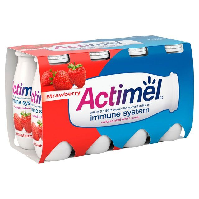 Actimel Strawberry Cultured Yoghurt Drink   8 x 100g - McGrocer