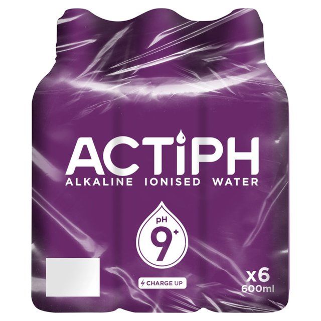 ACTIPH Alkaline Ionised Water   6 x 600ml - McGrocer
