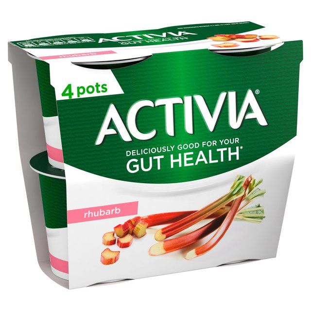 Activia Rhubarb Fruit Yoghurt   4 x 115g - McGrocer