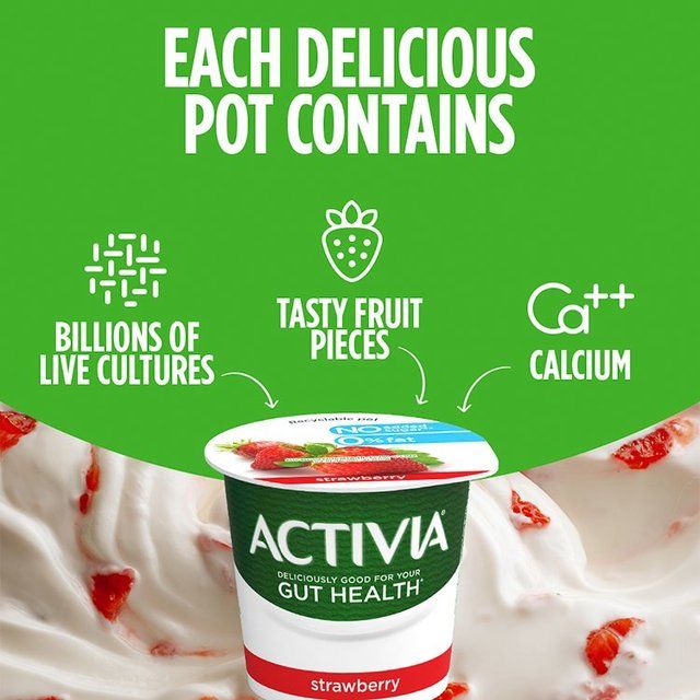 Activia Strawberry Fruit Yoghurt   4 x 115g - McGrocer