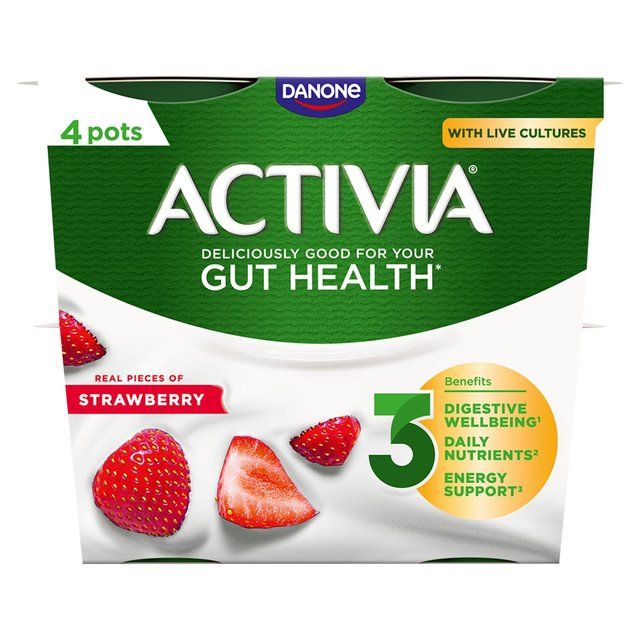 Activia Strawberry Fruit Yoghurt   4 x 115g - McGrocer