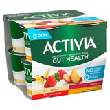 Activia Strawberry Vanilla Peach & Raspberry No Added Sugar Fat Free   8 x 115g - McGrocer