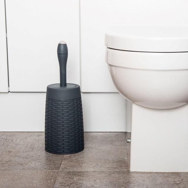 Addis Charcoal Rattan Toilet Brush - McGrocer