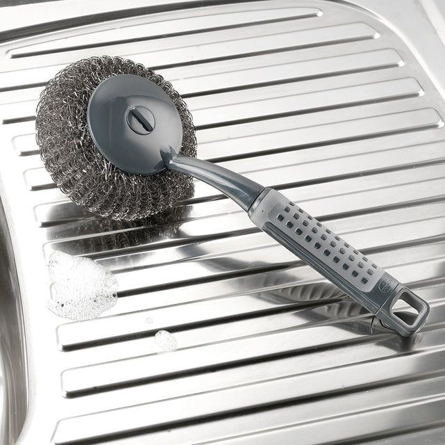 Addis ComfiGrip Long Handled Washing Up Scourer - McGrocer