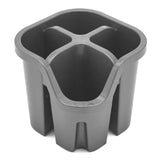 Addis Cutlery Utensil Drainer Caddy with 4 Compartments Metallic Silver - McGrocer