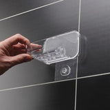 Addis Invisifix Bathroom Soap Dish Tray with Wall Mount Storage Clear - McGrocer