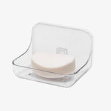 Addis Invisifix Bathroom Soap Dish Tray with Wall Mount Storage Clear - McGrocer