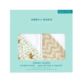 Aden+Anais essentials 2 pack hooded towel tanzania   2 per pack - McGrocer