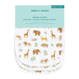 Aden+Anais essentials 3 pack cotton muslin baby snap bibs tanzania   3 per pack - McGrocer