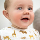 Aden+Anais essentials 3 pack cotton muslin baby snap bibs tanzania   3 per pack - McGrocer