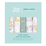 Aden+Anais essentials 5 pack cotton muslin squares Winnie+friends   5 per pack - McGrocer