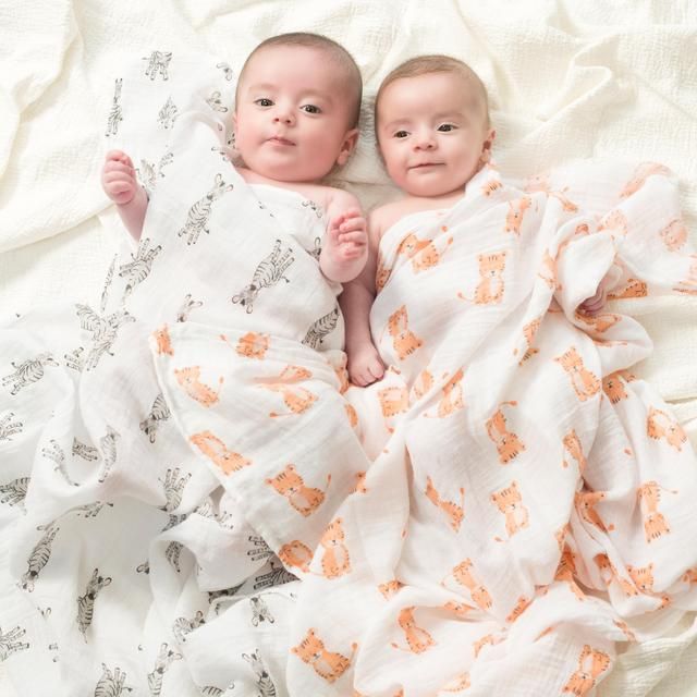 Aden + Anais Muslin Swaddles Safari Babes   4 per pack - McGrocer
