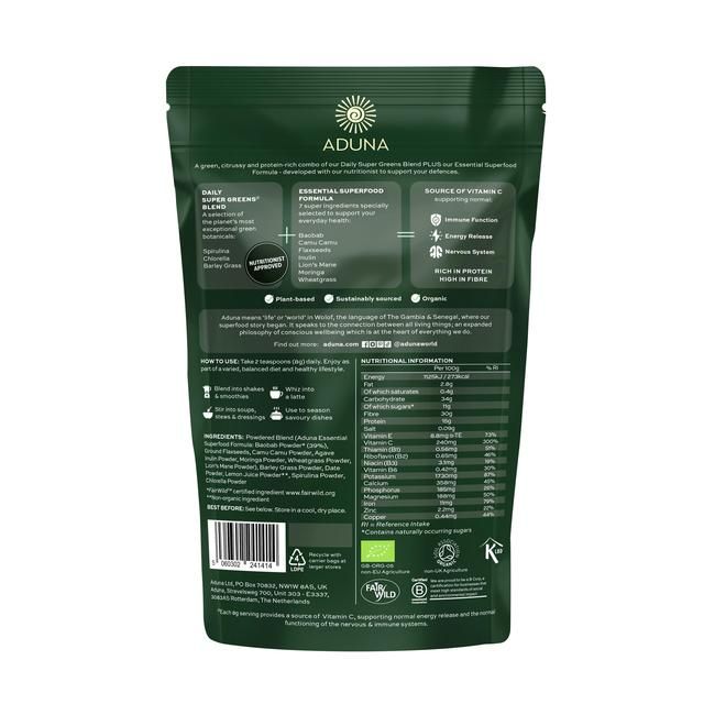 Aduna Advanced Superfood Blend Super Greens   250g - McGrocer