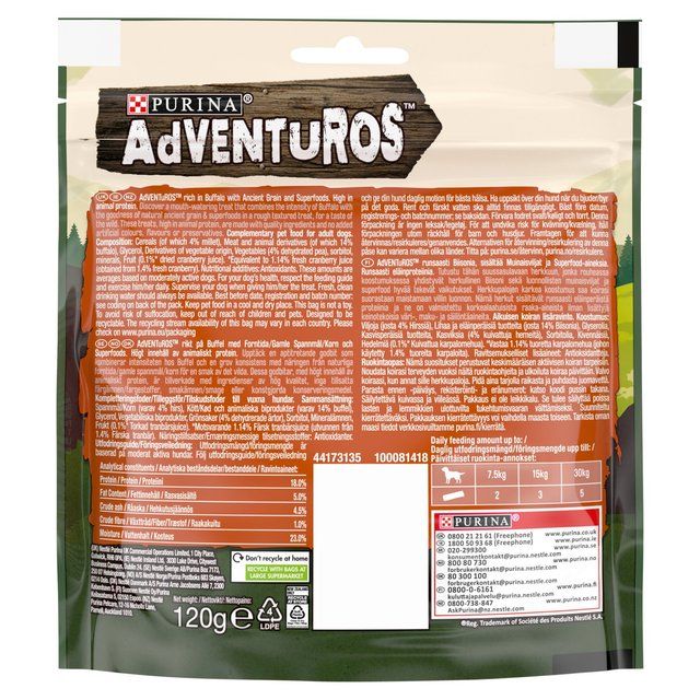 Adventuros Ancient Grains Buffalo Dog Treats   120g - McGrocer